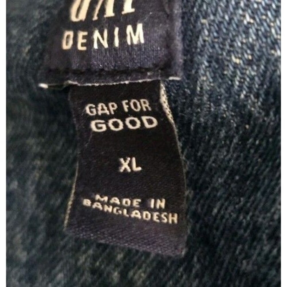 Girls Gap Denim Jacket XL Blue Classic Long Sleeve Jean Coat 100% Cotton - Picture 9 of 9
